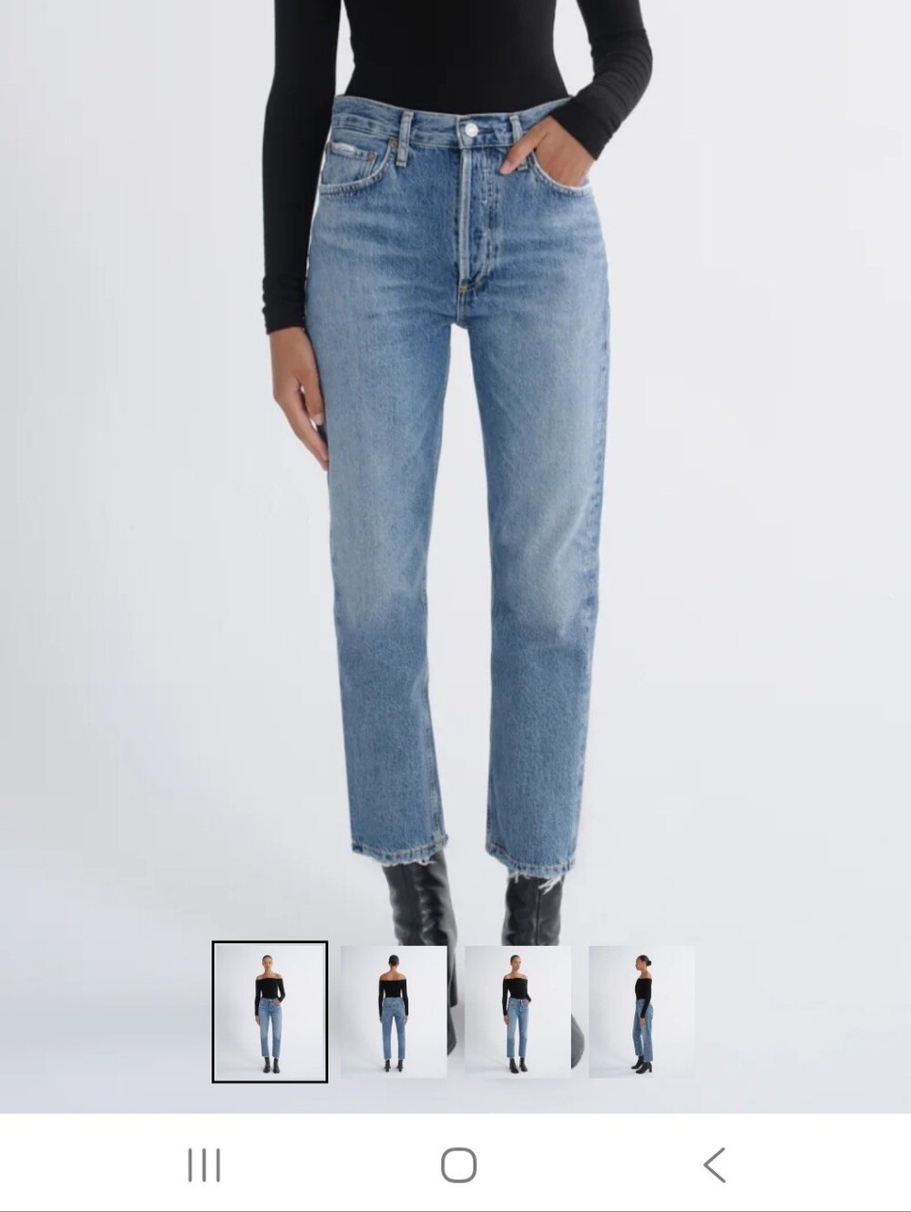 AGOLDE Riley High Rise Straight Crop Women's Jeans